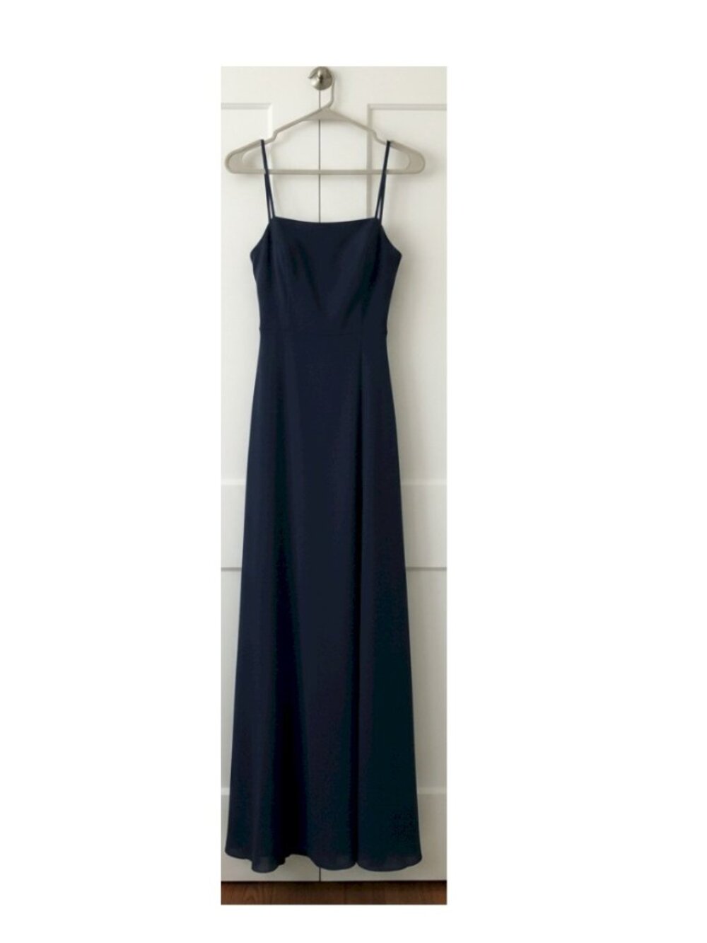 Lulus Feeling Elegant Navy Blue Lace-Up Slit Maxi Dress Size XS NWOT - Picture 2 of 9